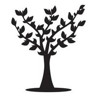 simple tree decor silhouette image vector