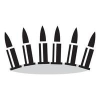 bullet ammunition illustration symbol design vector