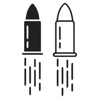 bullet ammunition illustration symbol design vector