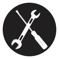 Screwdriver icon . Wrench icon symbol. Repair icon in trendy flat design vector