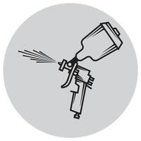 Illustration design spray gun for element design. illustration vector