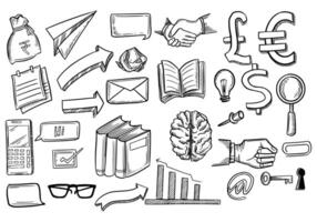 Hand draw technology sketch icon doodle set design vector