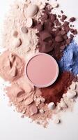 cosmetic powder makeup blush eye shadow, ai photo