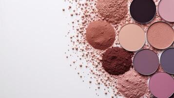 cosmetic powder makeup blush eye shadow, ai photo