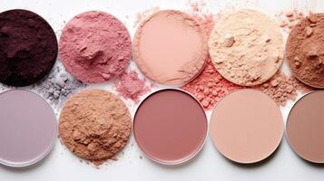 cosmetic powder makeup blush eye shadow, ai photo