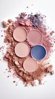 cosmetic powder makeup blush eye shadow, ai photo