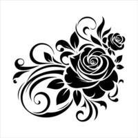 Rose Bouquet Silhouette vector