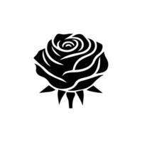 Rose Silhouette Logo vector