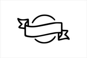 Blank Ribbon Hand-drawn vector