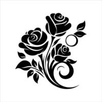 Rose Bouquet Silhouette vector