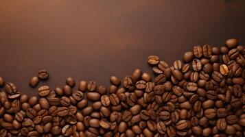 coffee beans caffeine brown texture, ai photo