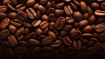 coffee beans caffeine brown texture, ai photo