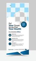 Unique, Clean Medical or health care Roll-Up Banner Design. That Will Roll Up to Promote Your Brand. vector