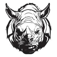 Raging Rhino Iconic Angry Rhinoceros Logo for Apparel vector