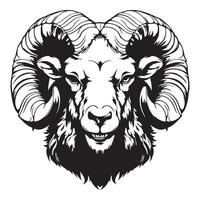 Woolen Wrath Striking Angry Sheep Illustration for Apparel vector