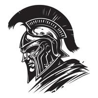 Roman Rage Intense Angry Roman Soldier Icon for Fashion vector