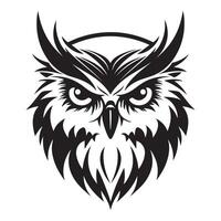 Nocturnal Fury Angry Owl Illustration for Custom T-Shirts vector