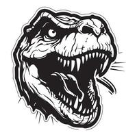 Jurassic Rage Iconic Angry Prehistoric Graphic for Clothing vector