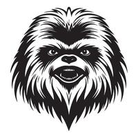 Lethargic Rage Bold Angry Sloth Emblem for Clothing vector