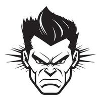 Ultimate Uproar Angry Superhuman Illustration for Trendy Apparel vector