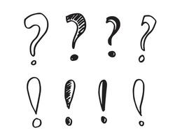 Image of question mark and exclamation mark icon on white background. vector