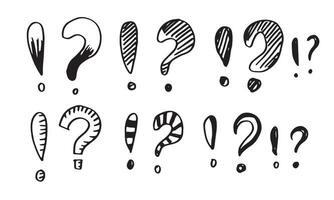 Image of question mark and exclamation mark icon on white background. vector