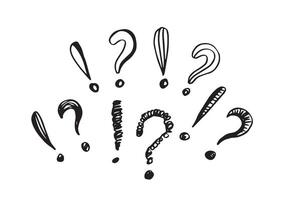 Image of question mark and exclamation mark icon on white background. vector