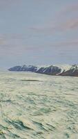 Arctic Landscape With Snow-Covered Mountains video