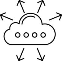 almacenamiento datos icono símbolo imagen para base de datos ilustración vector