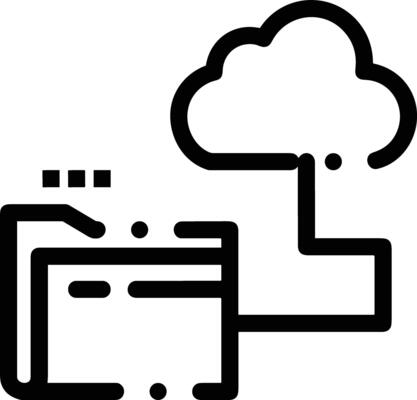 Storage data icon symbol image for database illustration