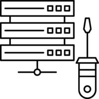 almacenamiento datos icono símbolo imagen para base de datos ilustración vector