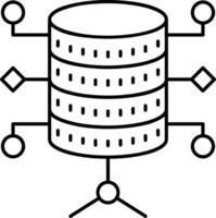 almacenamiento datos icono símbolo imagen para base de datos ilustración vector