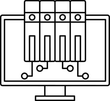 almacenamiento datos icono símbolo imagen para base de datos ilustración vector