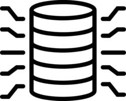 almacenamiento datos icono símbolo imagen para base de datos ilustración vector