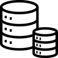 Storage data icon symbol image for database illustration vector