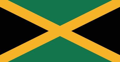 National flag of Jamaica. Jamaica Flag. vector