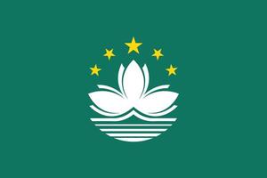 National Flag of Macau. Macau Flag. vector