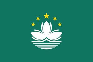 nacional bandera de Macao. Macao bandera. vector