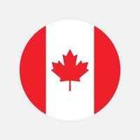 Canada national flag. Canada Round flag. vector