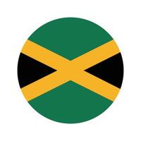 National flag of Jamaica. Jamaica Flag. Jamaica Round flag. vector