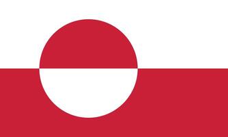 National flag of Greenland. Greenland Flag. vector