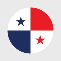 nacional bandera de Panamá. Panamá bandera. Panamá redondo bandera. vector