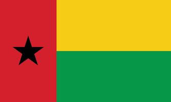 National Flag of Guinea Bissau. Guinea Bissau Flag. vector