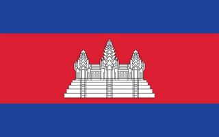nacional bandera de Camboya. Camboya bandera. vector