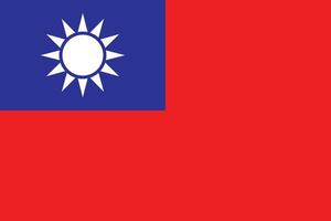 National Flag of Taiwan. Taiwan Flag. vector