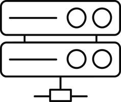 almacenamiento datos icono símbolo imagen para base de datos ilustración vector
