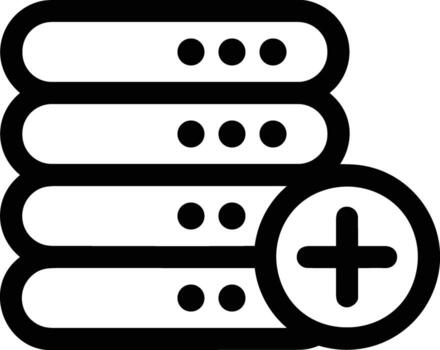 almacenamiento datos icono símbolo imagen para base de datos ilustración vector