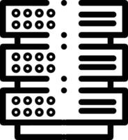 almacenamiento datos icono símbolo imagen para base de datos ilustración vector