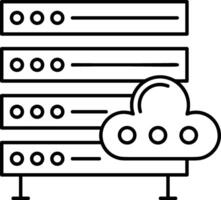 almacenamiento datos icono símbolo imagen para base de datos ilustración vector