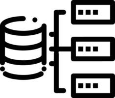 almacenamiento datos icono símbolo imagen para base de datos ilustración vector